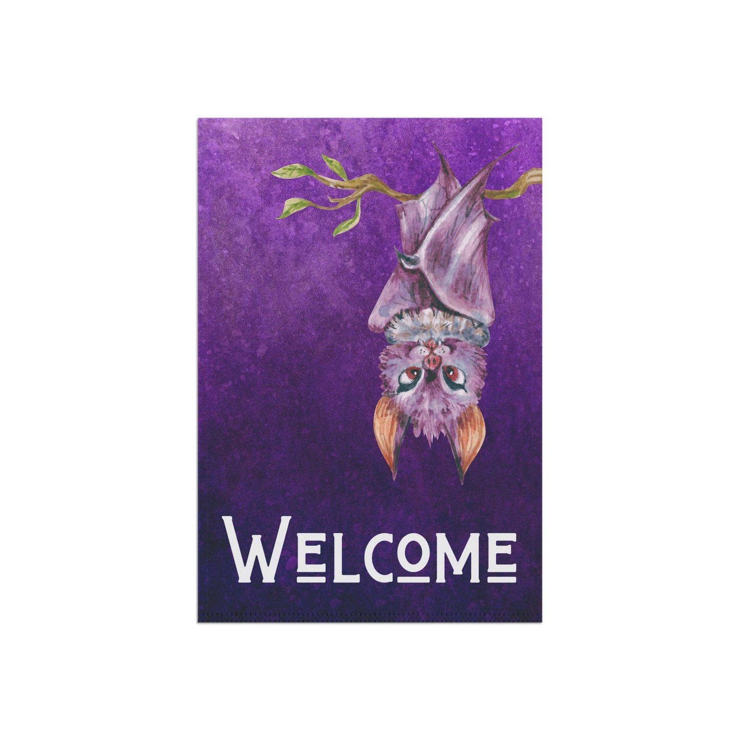 Welcome Bat 2-Sided Garden & House Banner