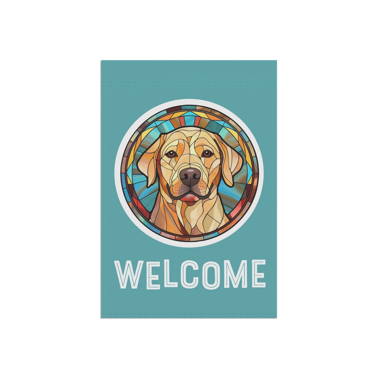 Yellow Labrador Welcome 2-Sided Garden & House Flag/Banner