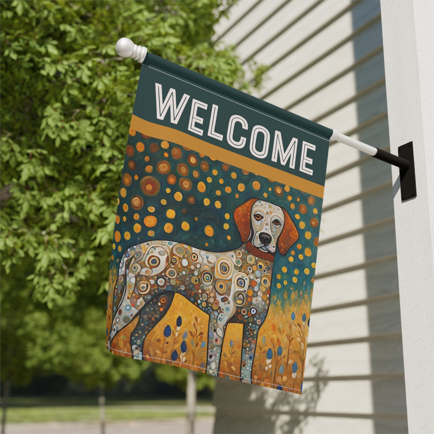 Bo Welcome 2-Sided Garden & House Flag/Banner