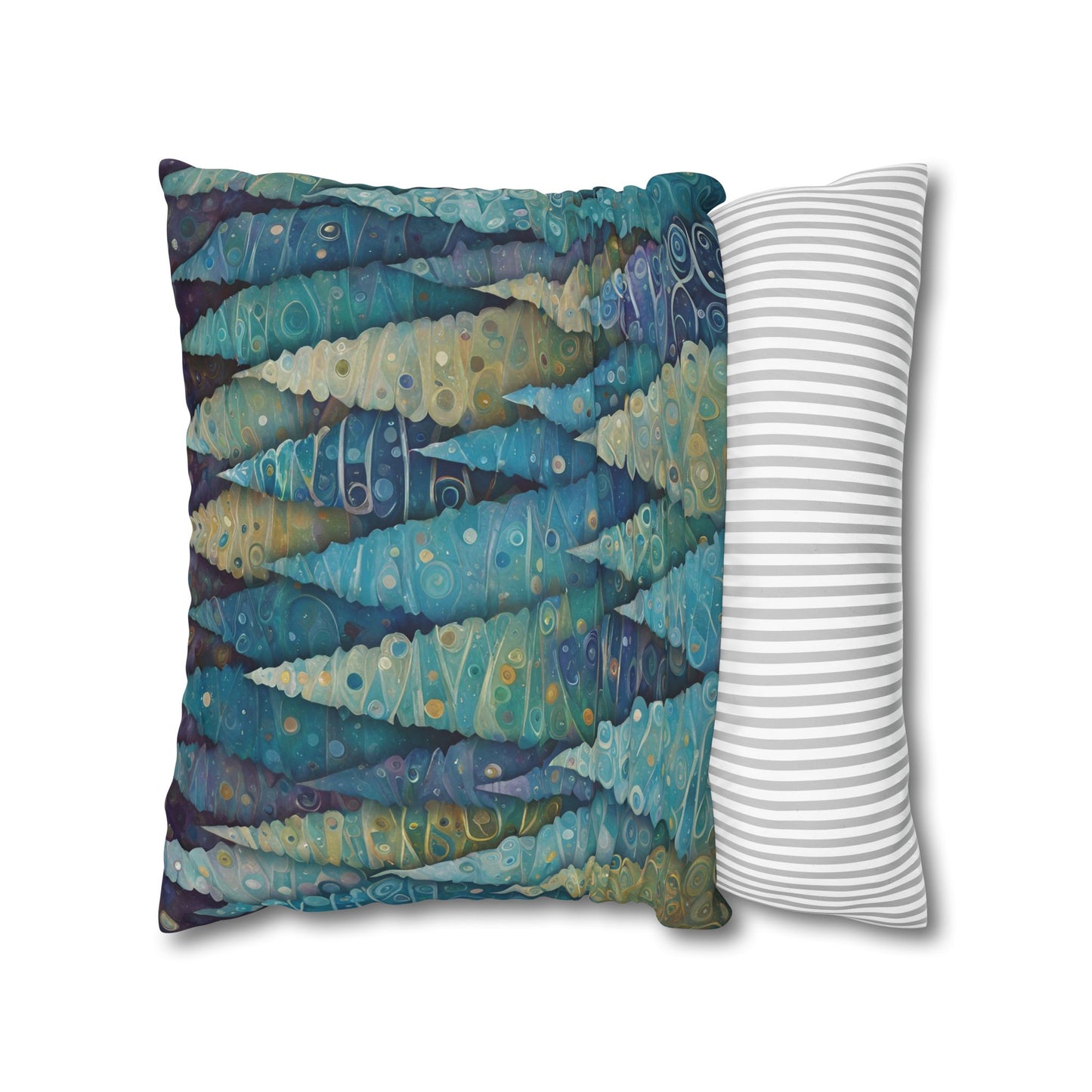 Cool Trees Square Poly Canvas Pillowcase