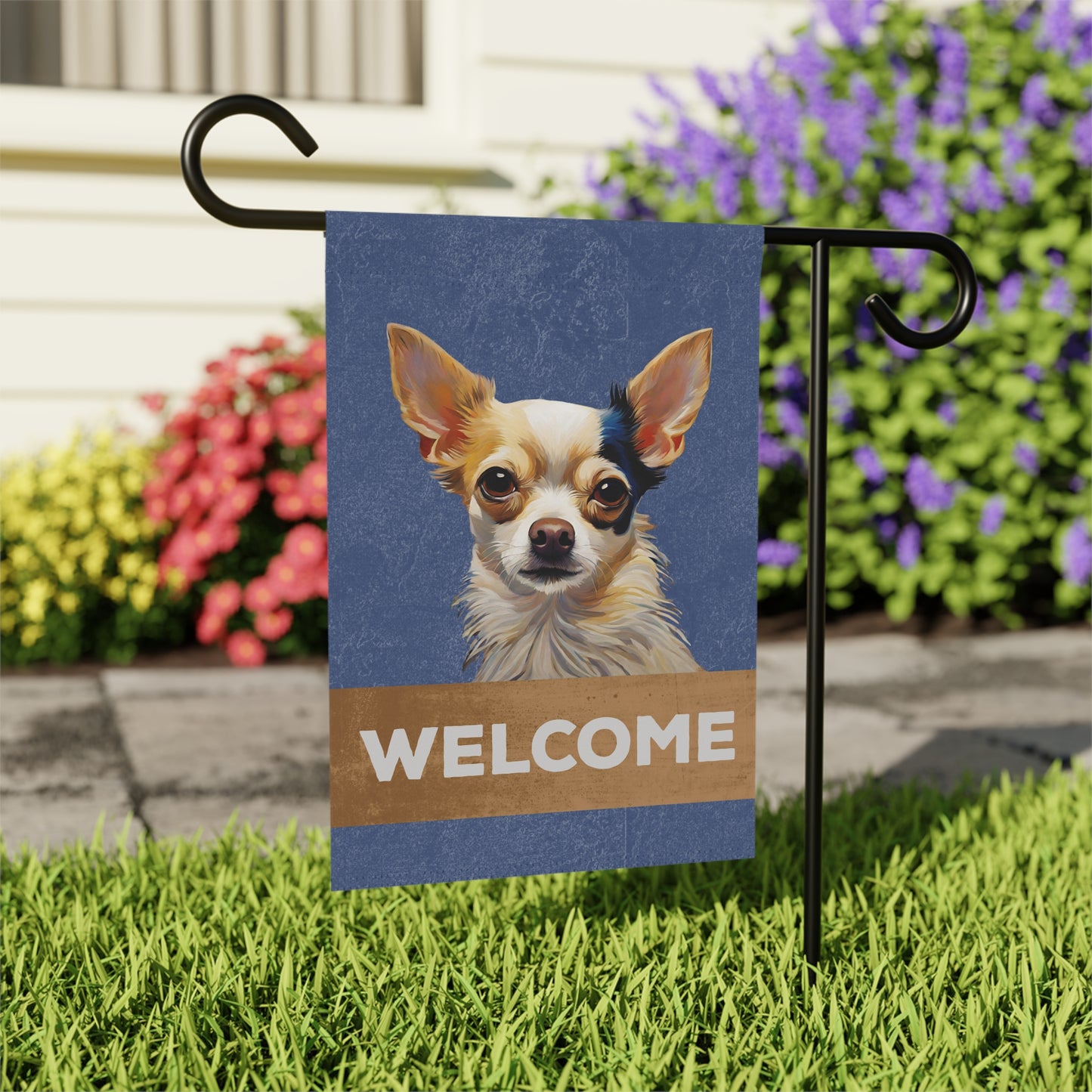 Chihuahua Welcome 2-Sided Garden & House Flag/Banner