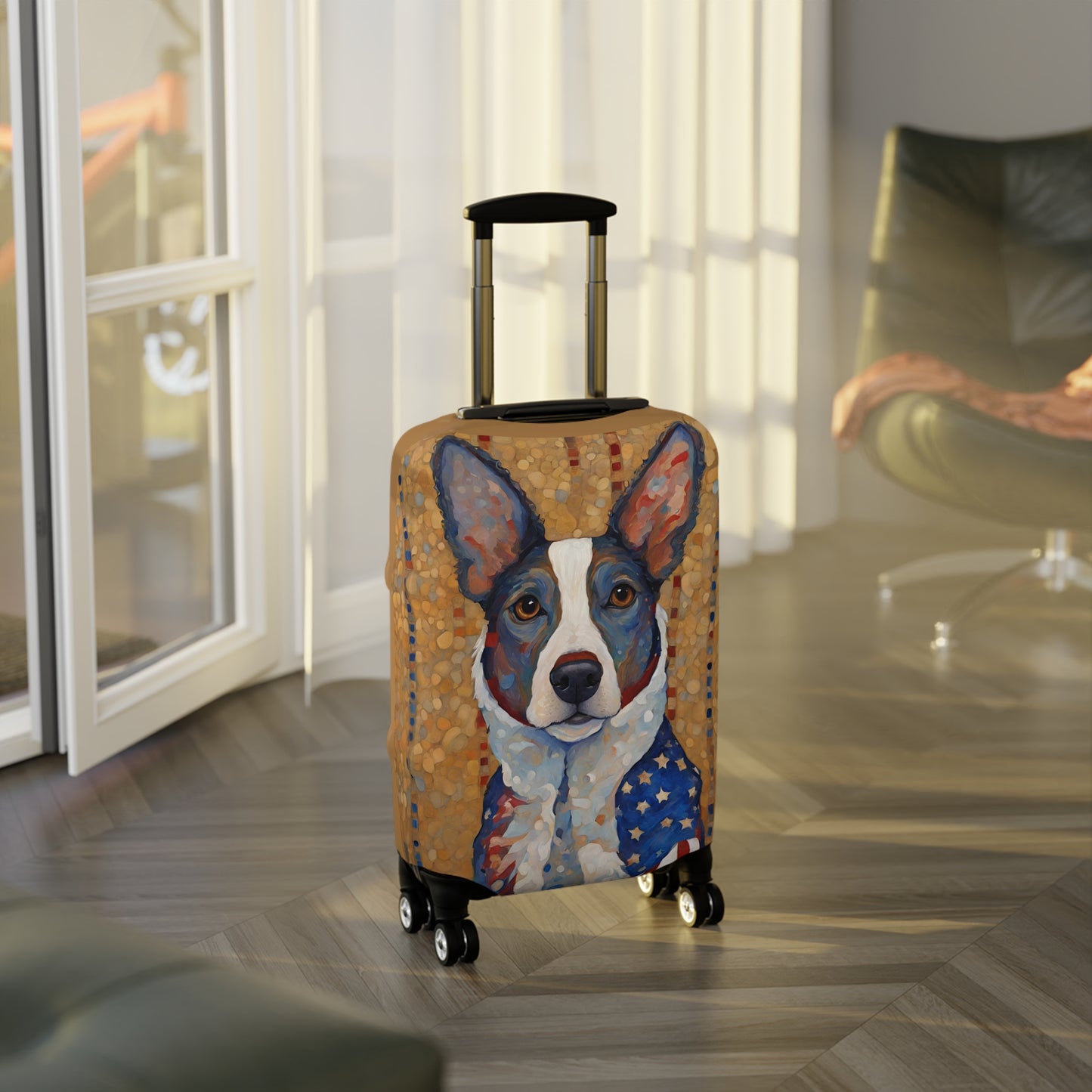 America Dog Luggage Cover