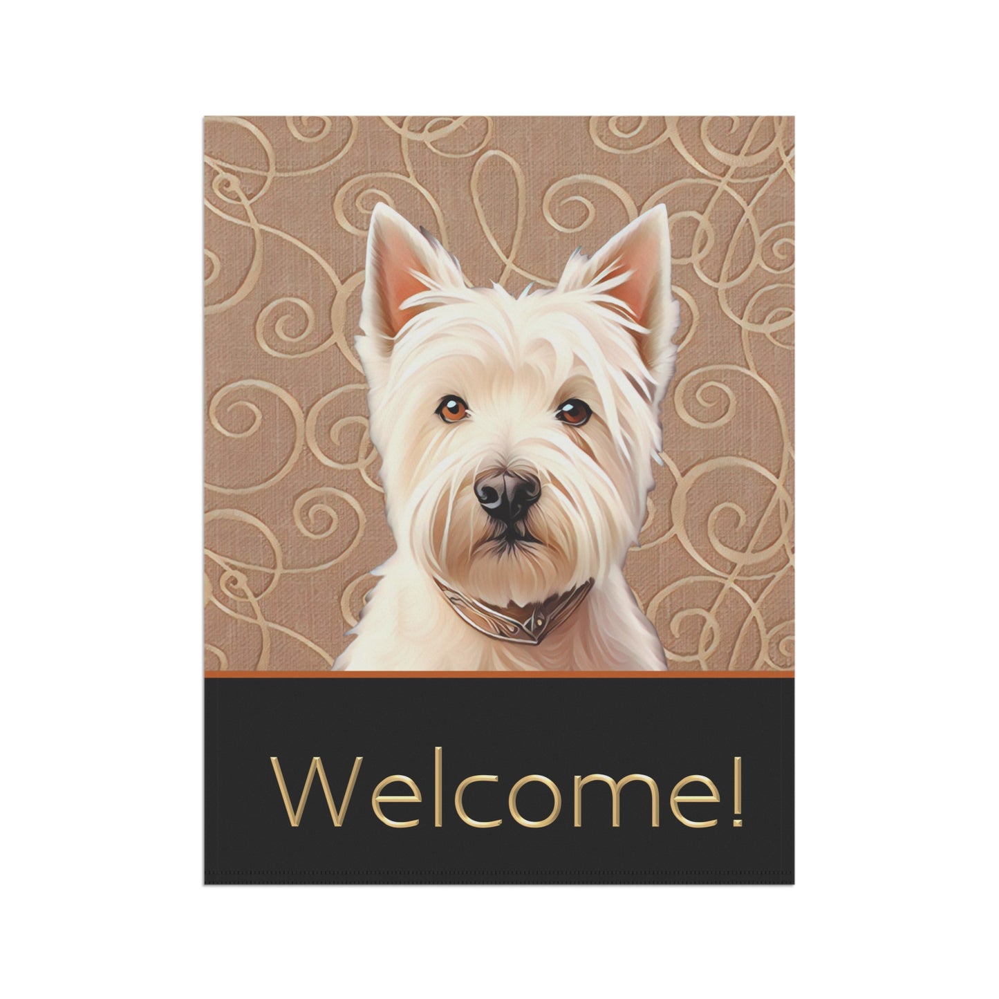 West Highland Terrier Westie Welcome 2-Sided Garden & House Flag/Banner