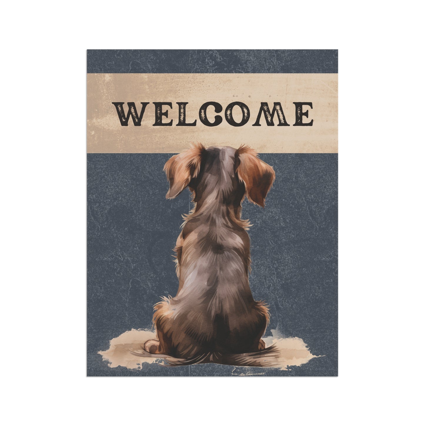 Dachshund Welcome 2-Sided Garden & House Flag/Banner