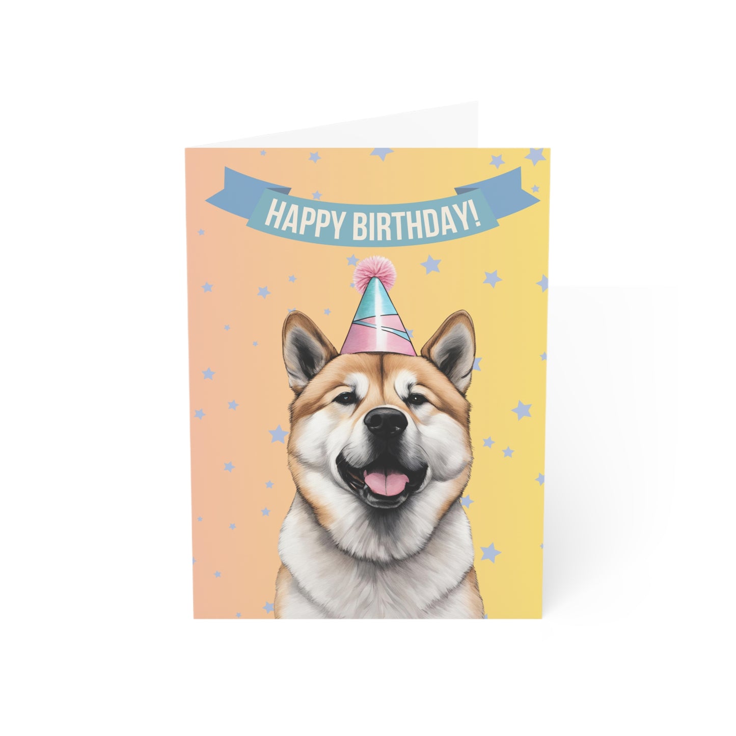 Akita Happy Birthday 5 x 7 Greeting Cards (10 Pack)