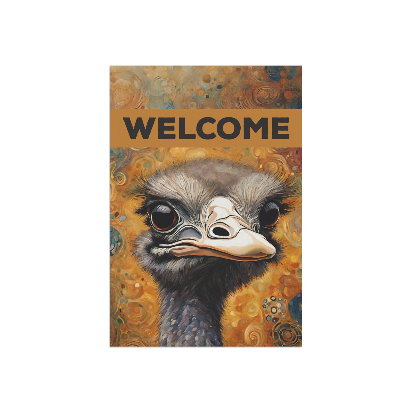 Ostrich Welcome 2-Sided Garden & House Flag/Banner