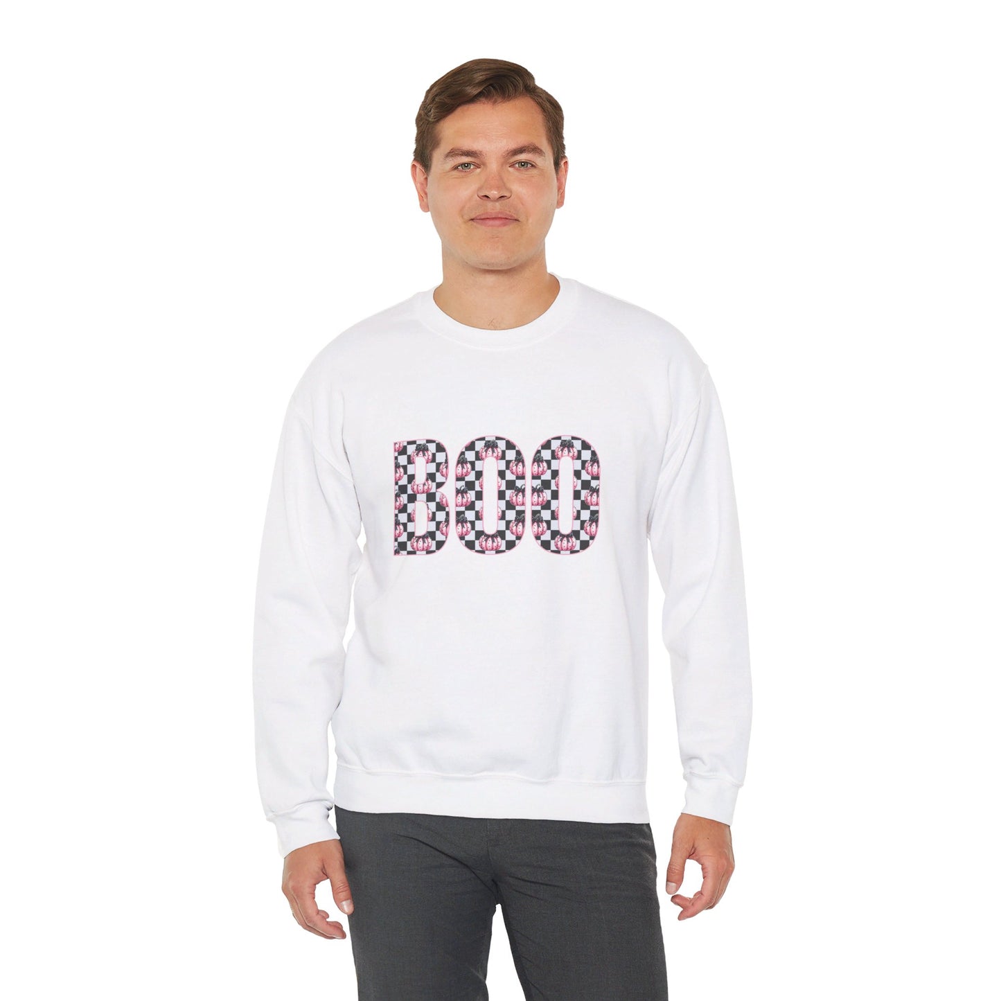 Pink Pumpkin BOO Unisex Heavy Blend™ Crewneck Sweatshirt