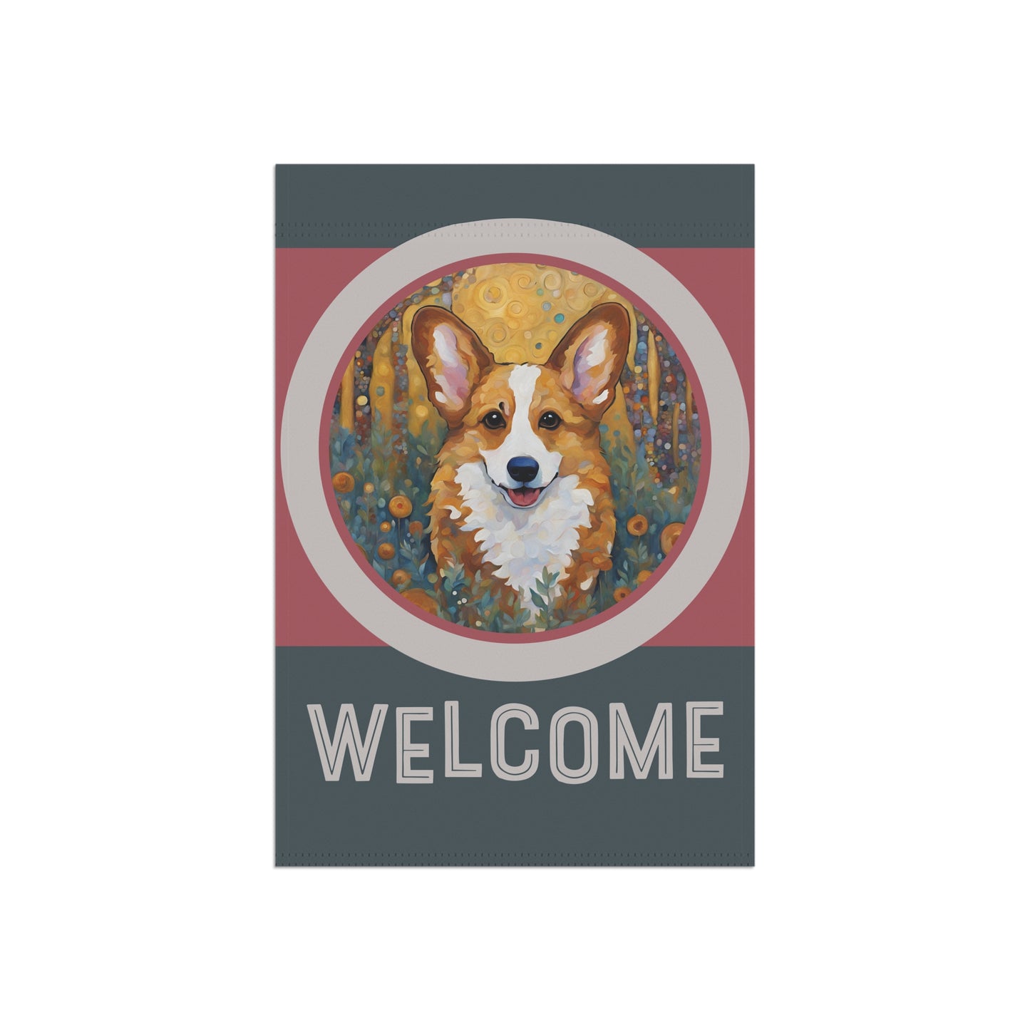 Corgi Welcome 2-Sided Garden & House Flag/Banner