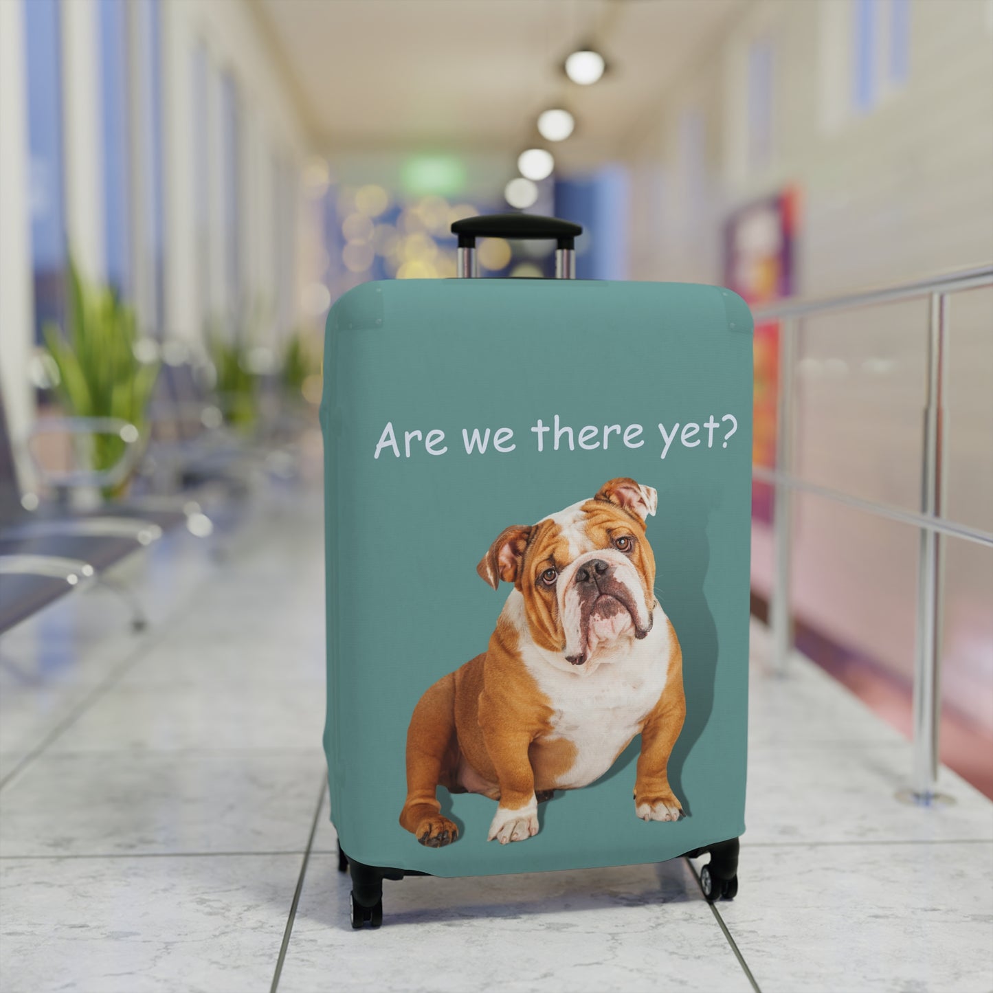 English Bulldog Are We There Yet? Luggage Cover