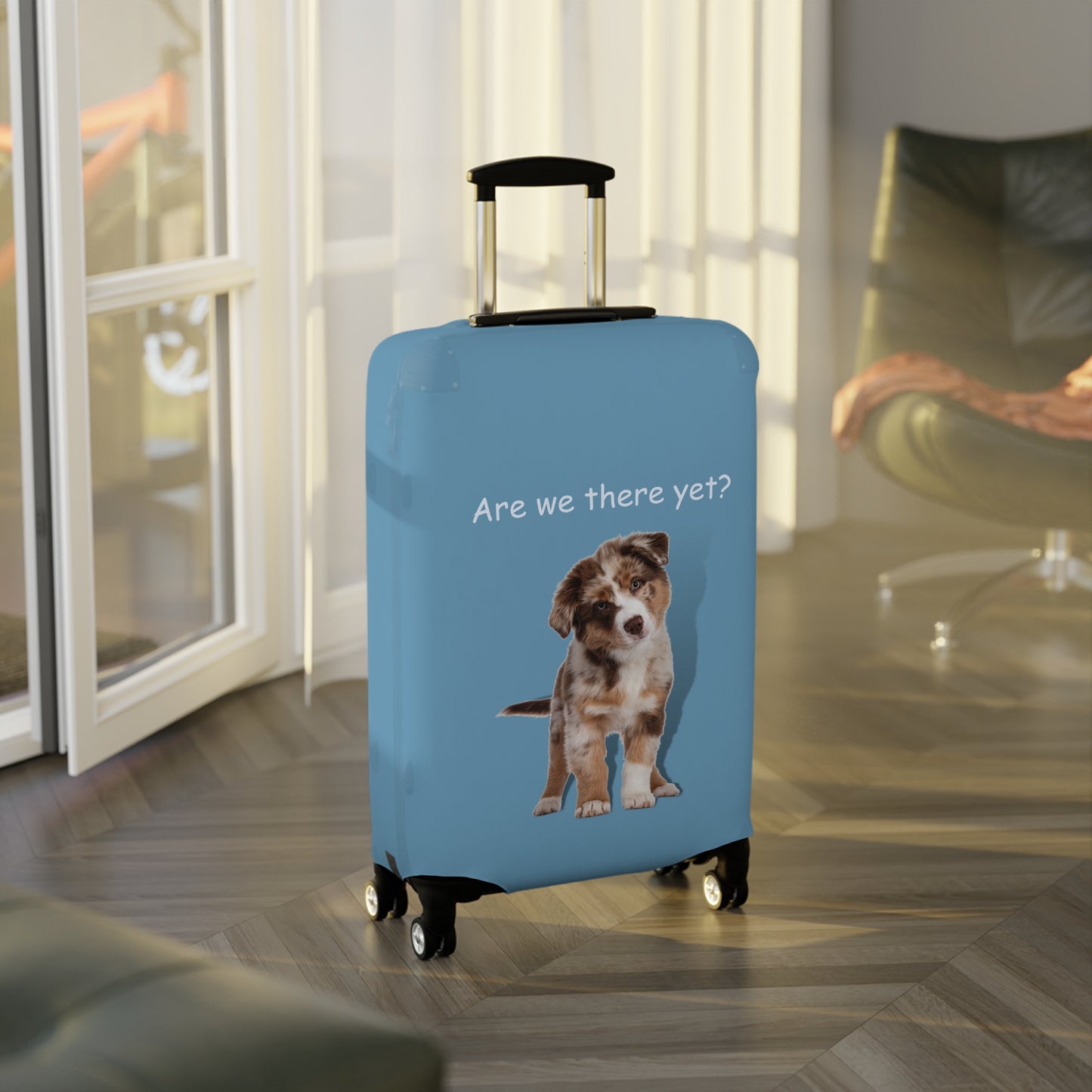 Australian Shepherd Are We There Yet? Luggage Cover