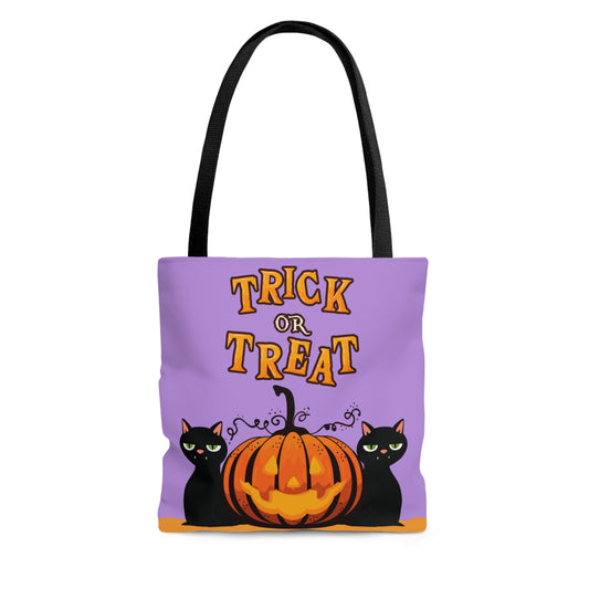 Black Cats & Jack-o-Lantern Halloween Tote Bag