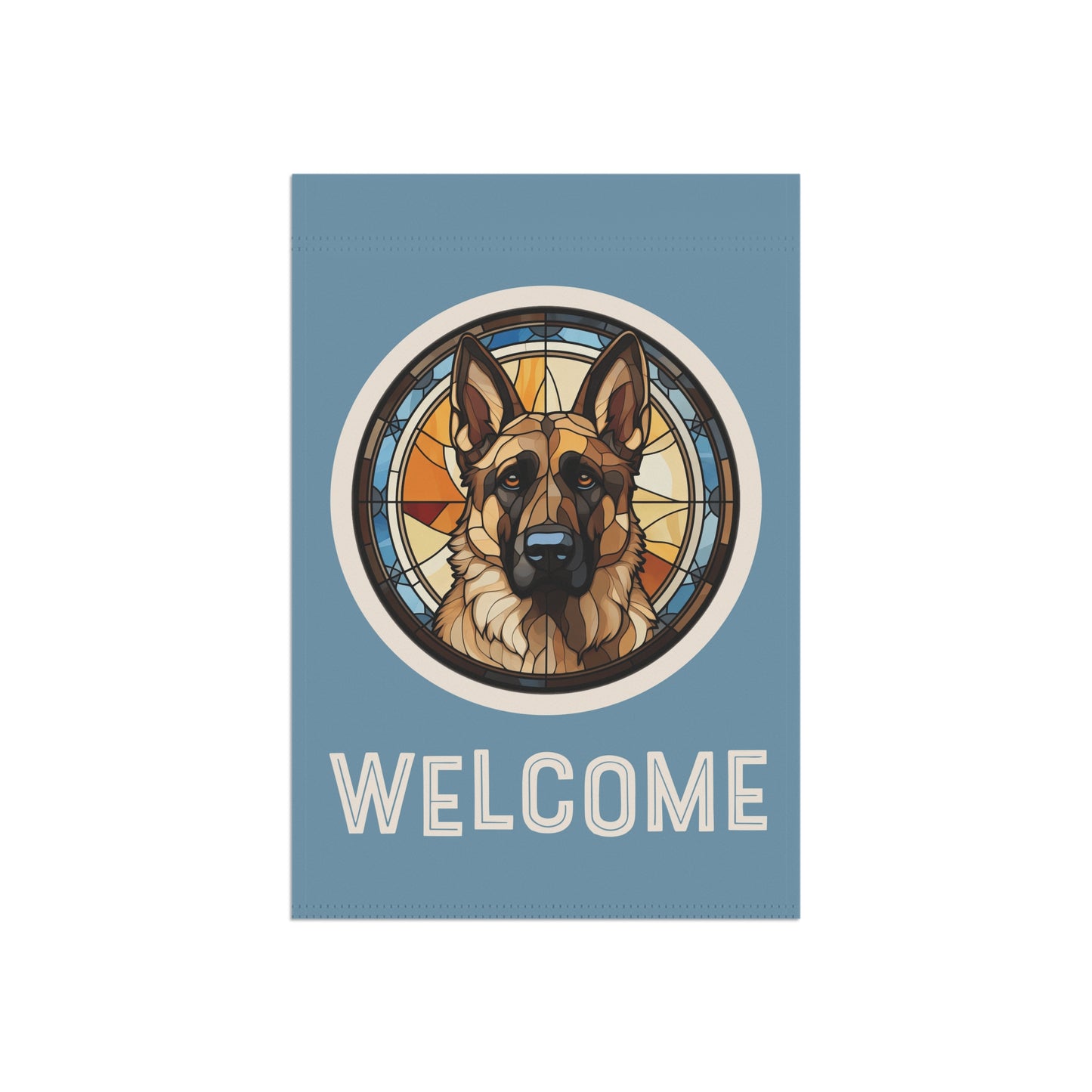 German Shepherd Welcome 2-Sided Garden & House Flag/Banner