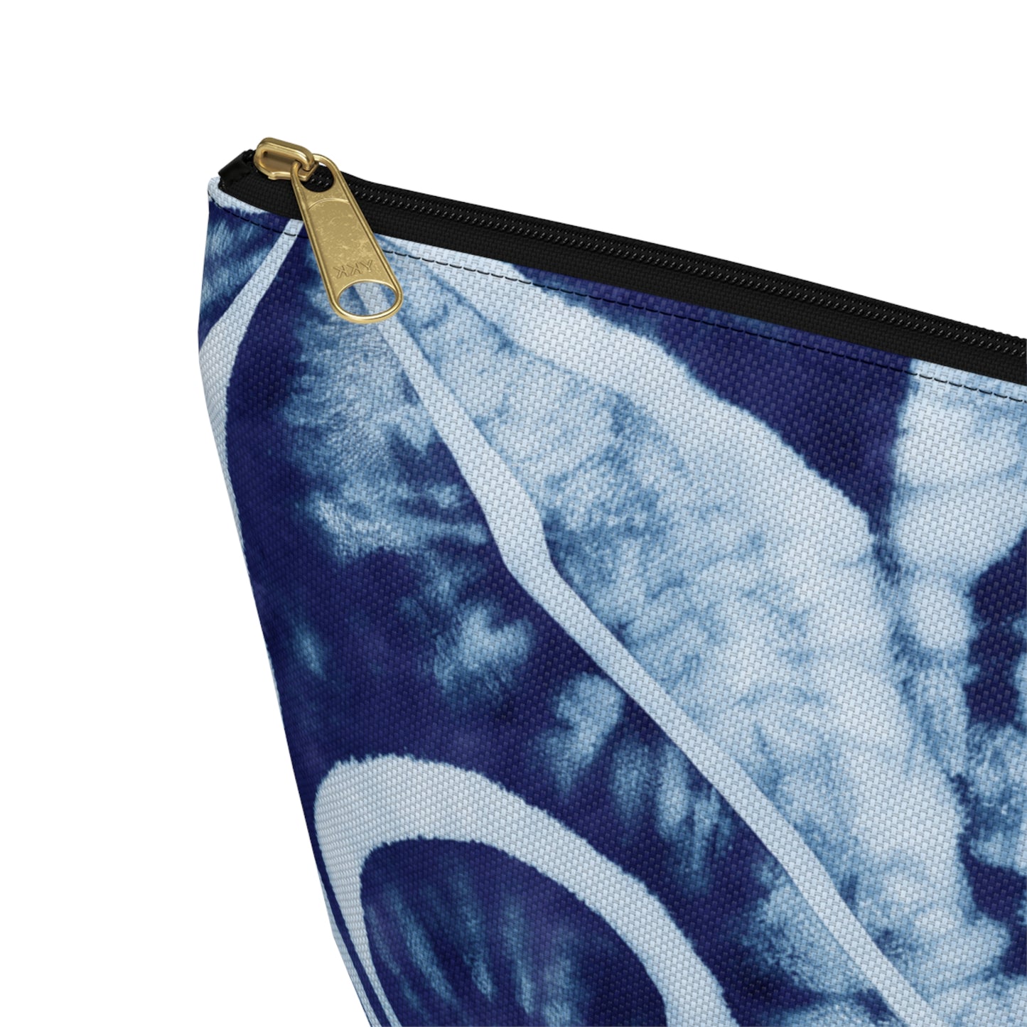 Shibori Indigo Accessory Pouch w T-bottom