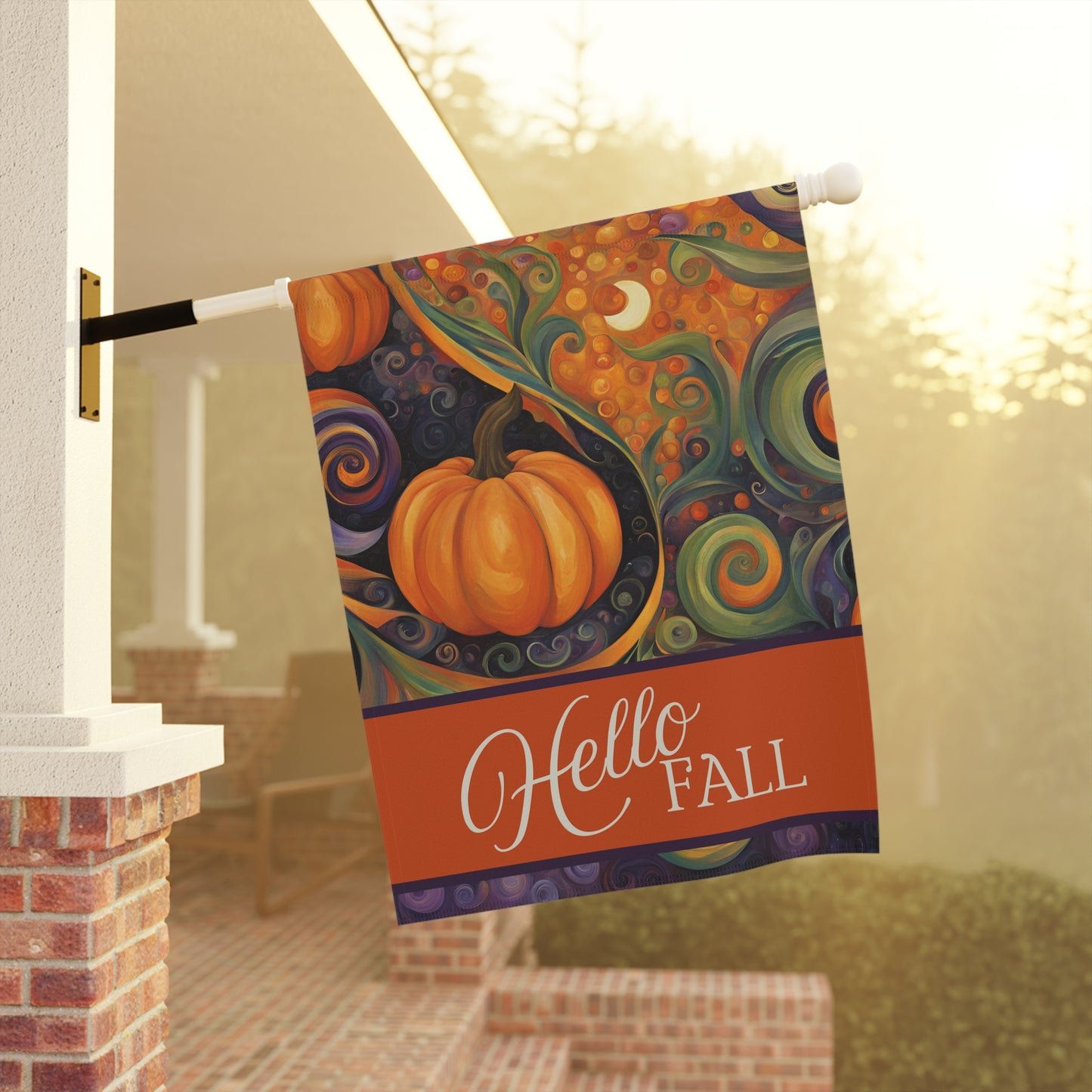 Hello Fall 2-Sided Garden & House Flag/Banner