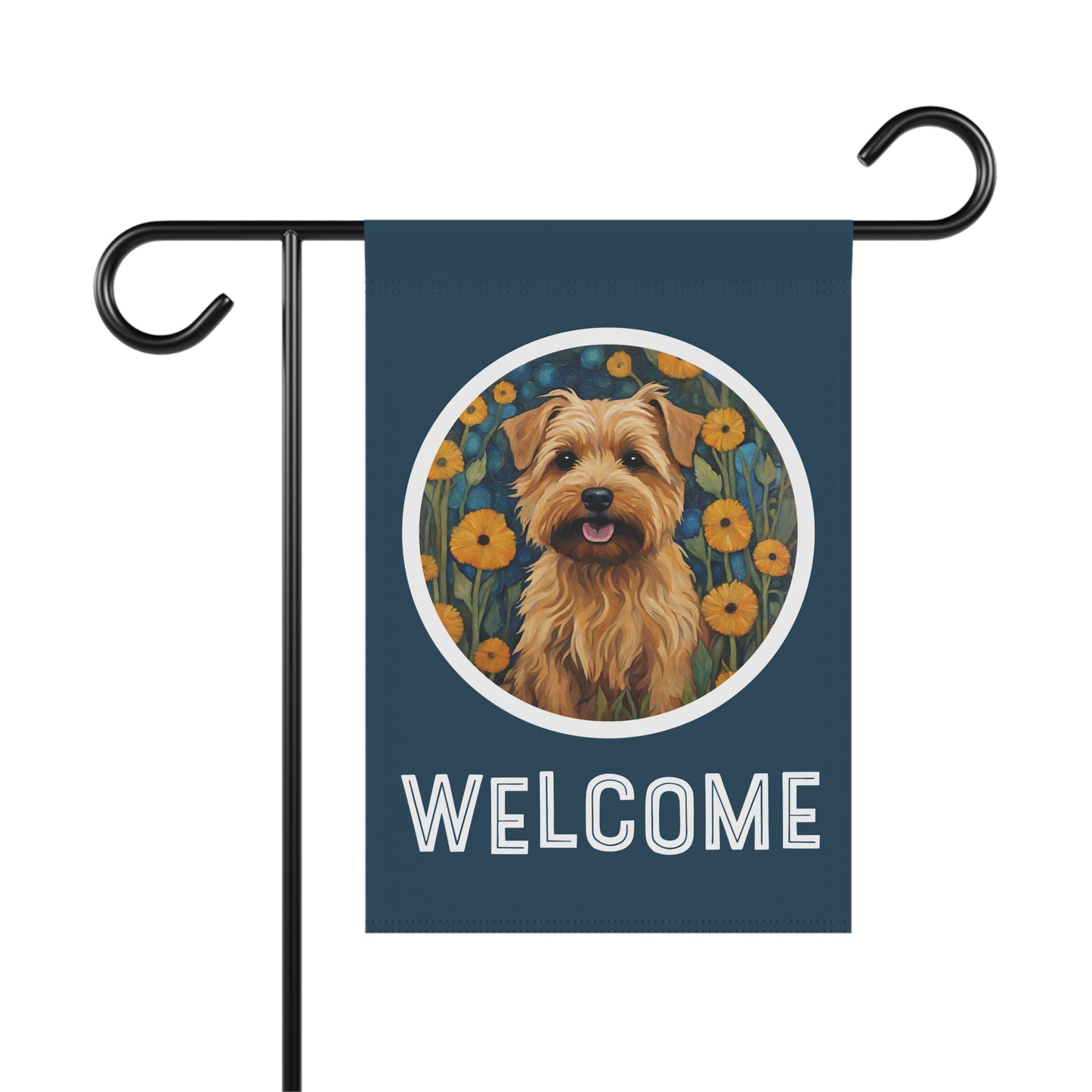 Norfolk Terrier Welcome 2-Sided Garden & House Flag/Banner