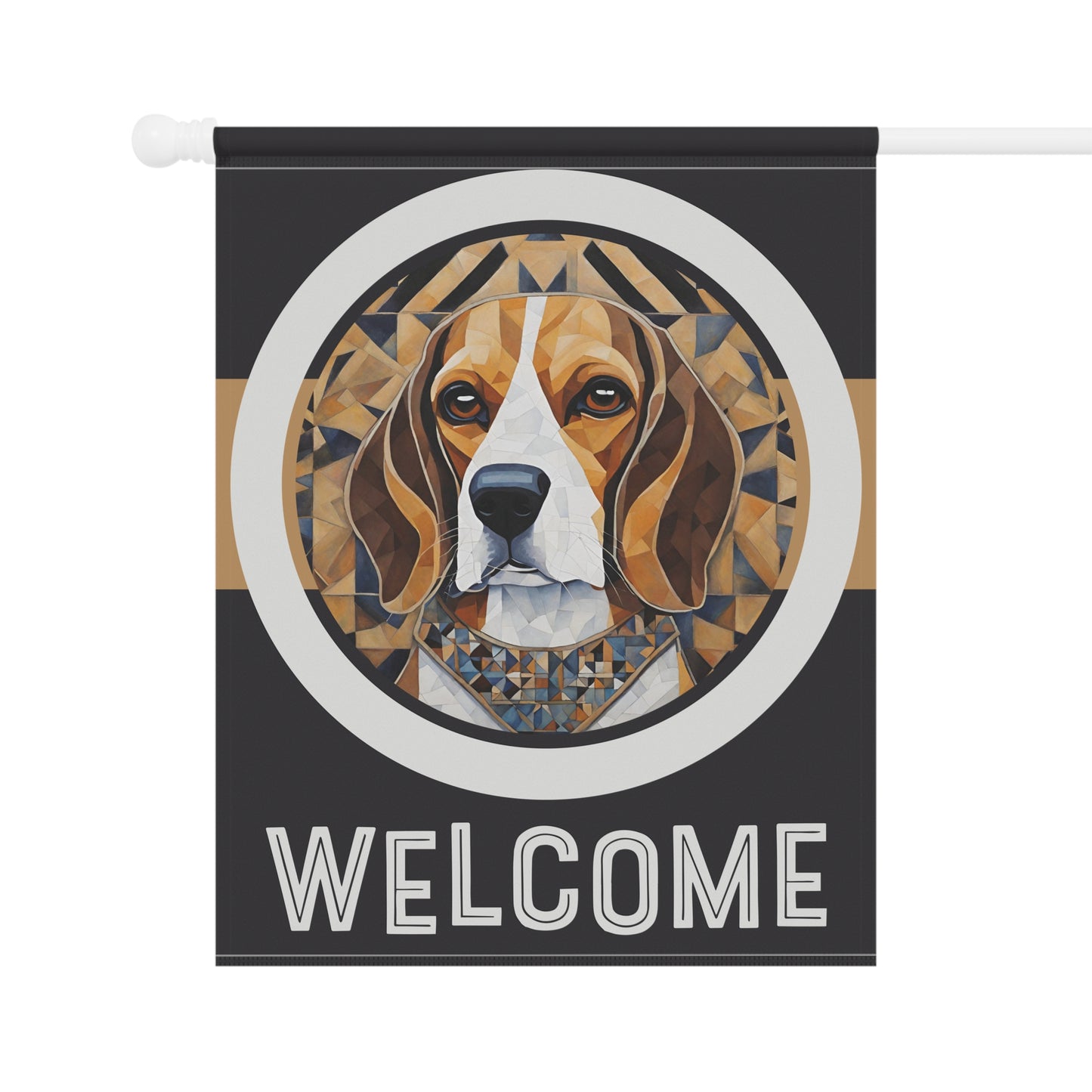 Beagle Welcome 2-Side Garden & House Flag/Banner