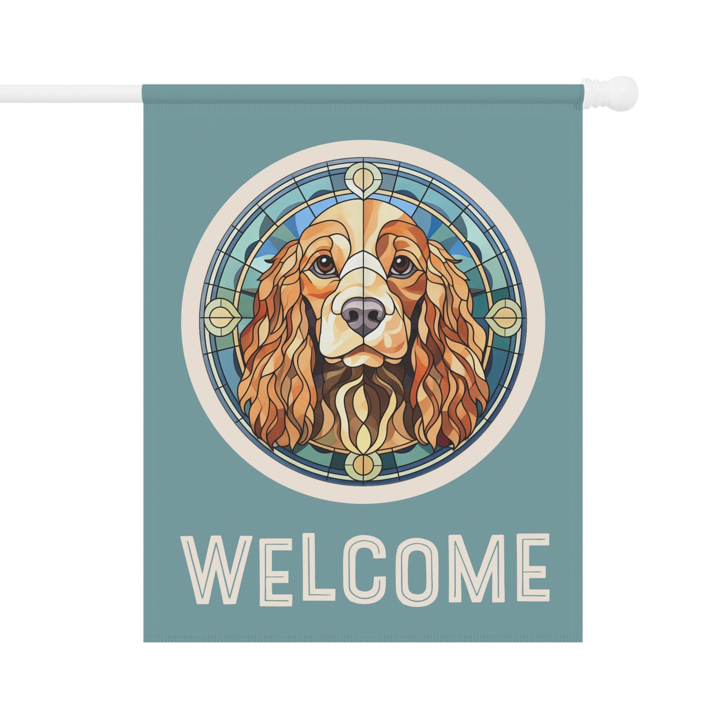 Cocker Spaniel Welcome 2-Sided Garden & House Flag/Banner