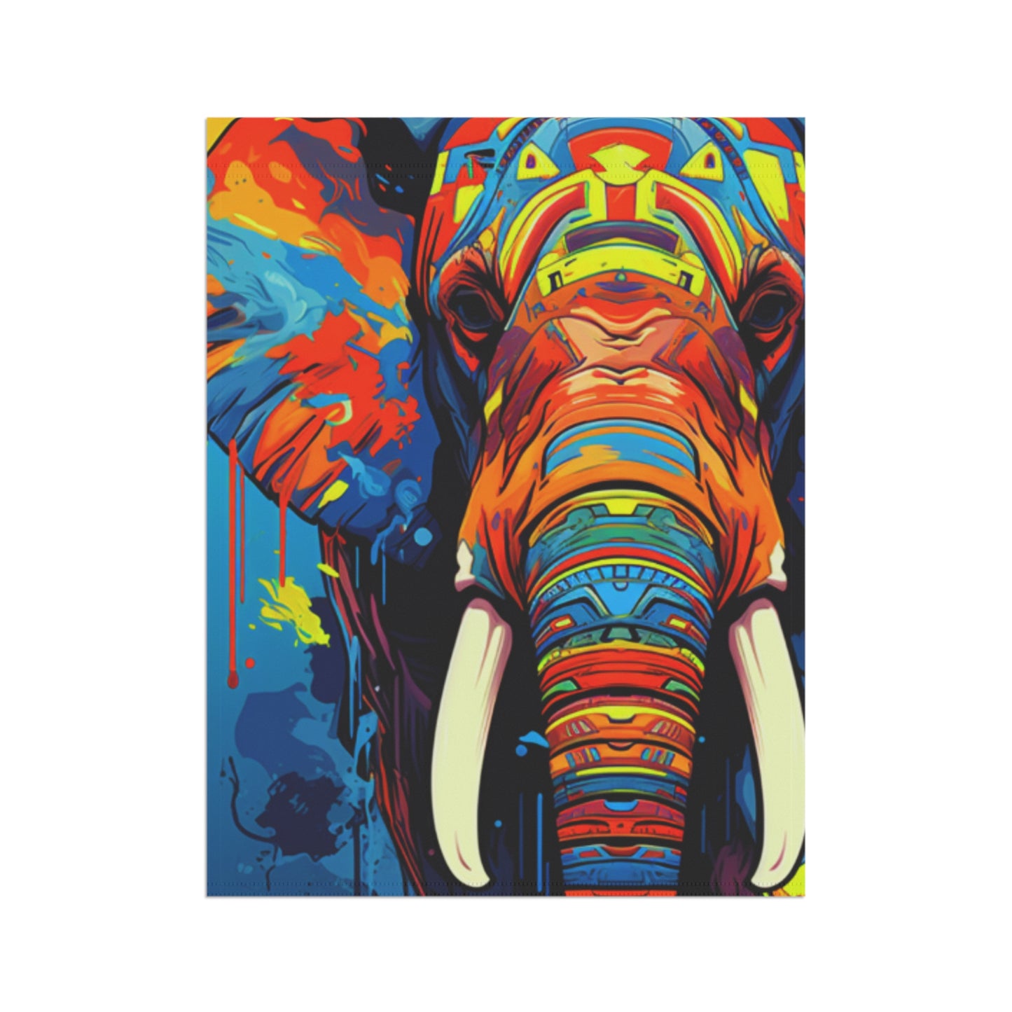 Just For the Helephant Abstract 2-Sided Garden & House Flag/Banner