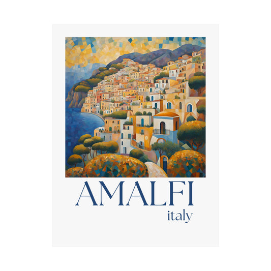 Amalfi Italy Travel Art Matte Poster