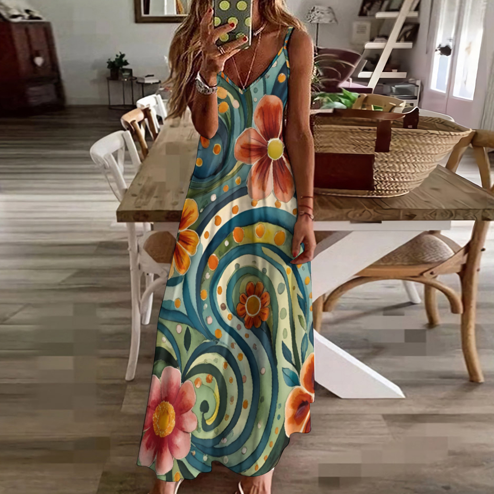 Helena Women's Summer Fashion Maxi Slip Dress