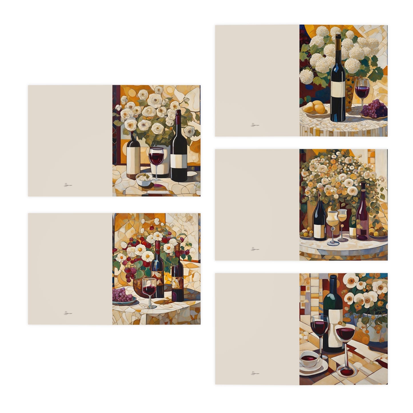 Congratulations Wine  Greeting Cards (5-Pack)