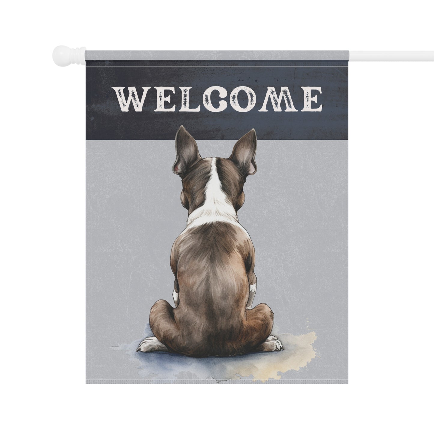 Boston Terrier Welcome 2-Sided Garden & House Flag/Banner