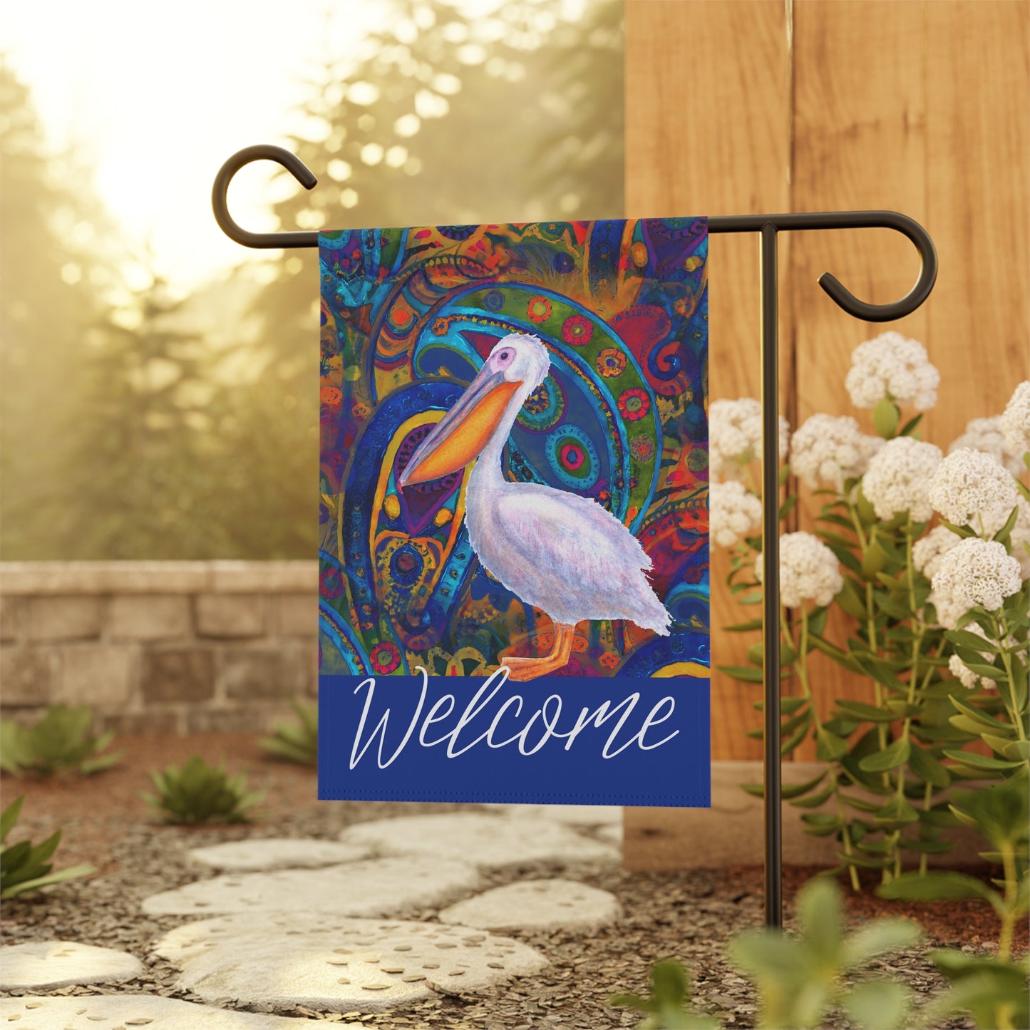 Pelican Welcome 2-Sided Garden & House Flag/Banner