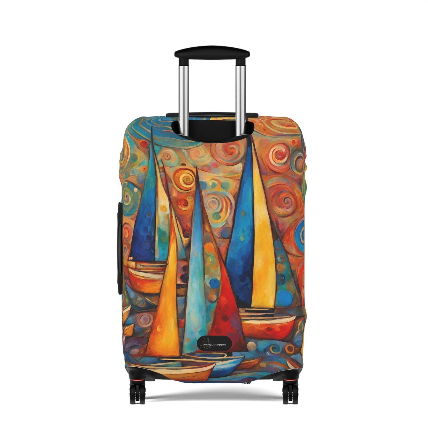 Colorful Sailboats Luggage Cover