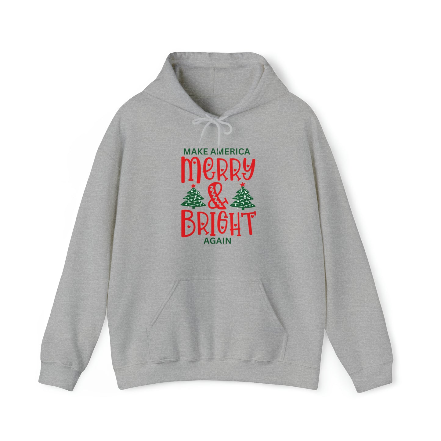 Happy Hearts Make America Merry & Bright Again Unisex Heavy Blend™ Hooded Sweatshirt