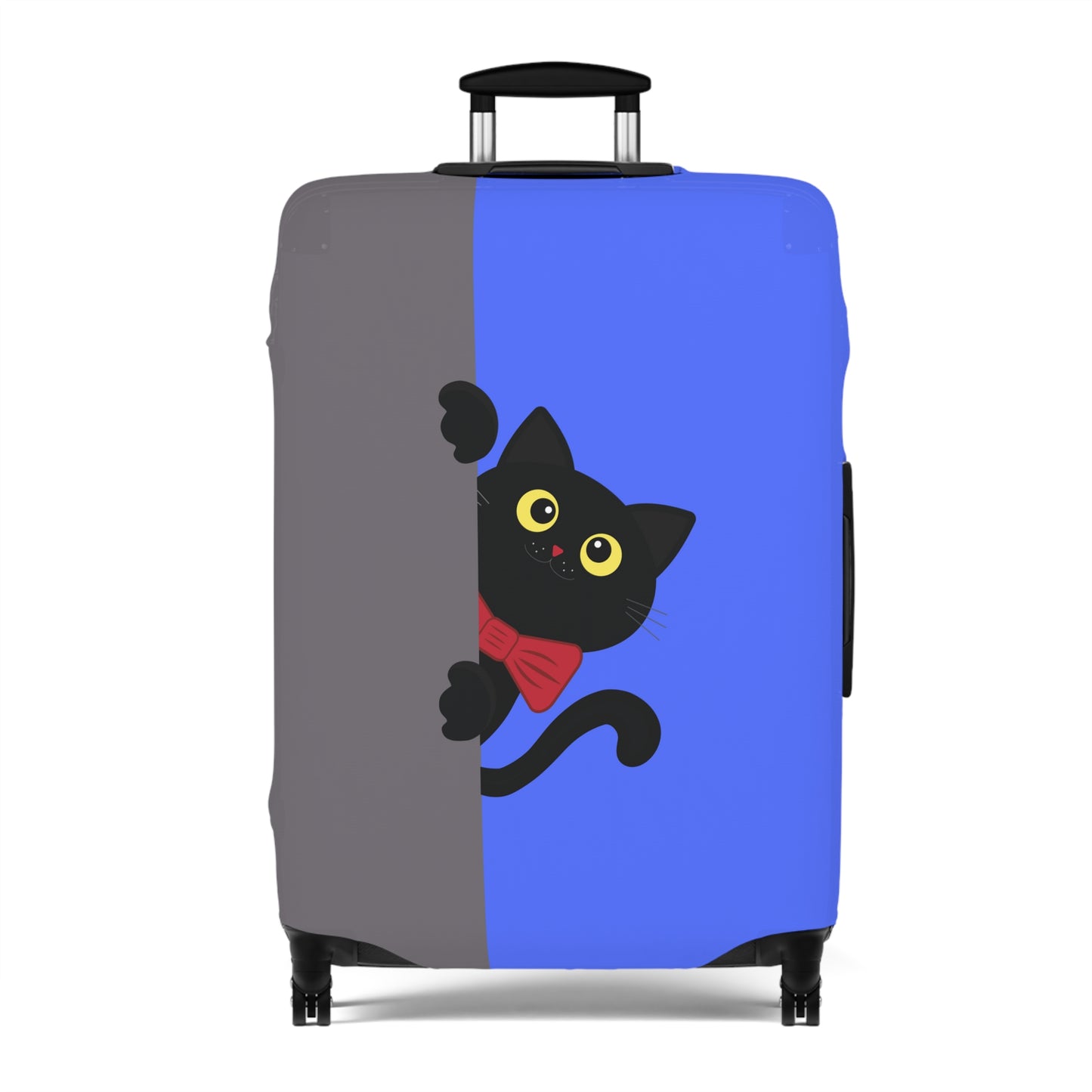 Black Cat in Red Bow Tie Luggage Cover