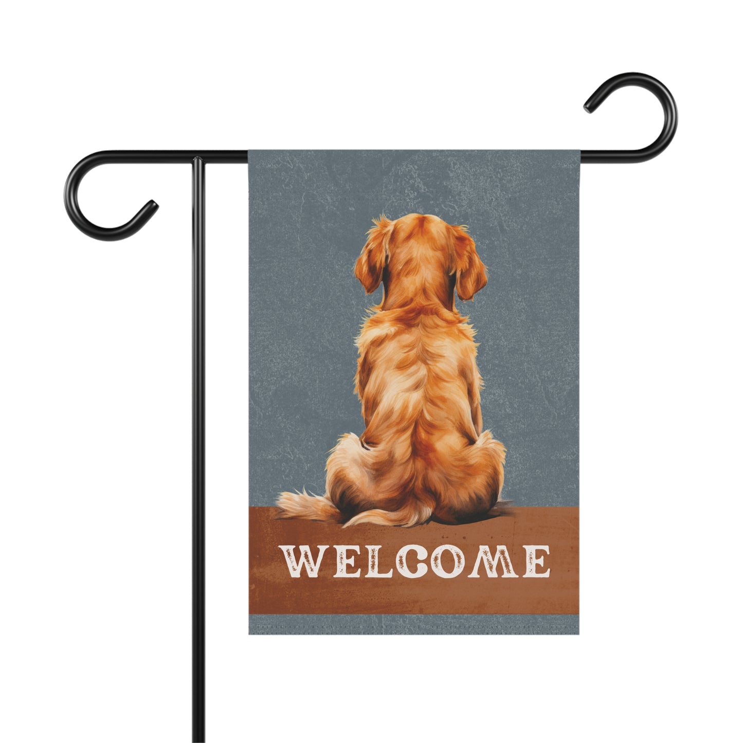 Golden Retriever Welcome 2-Sided Garden & House Flag/Banner