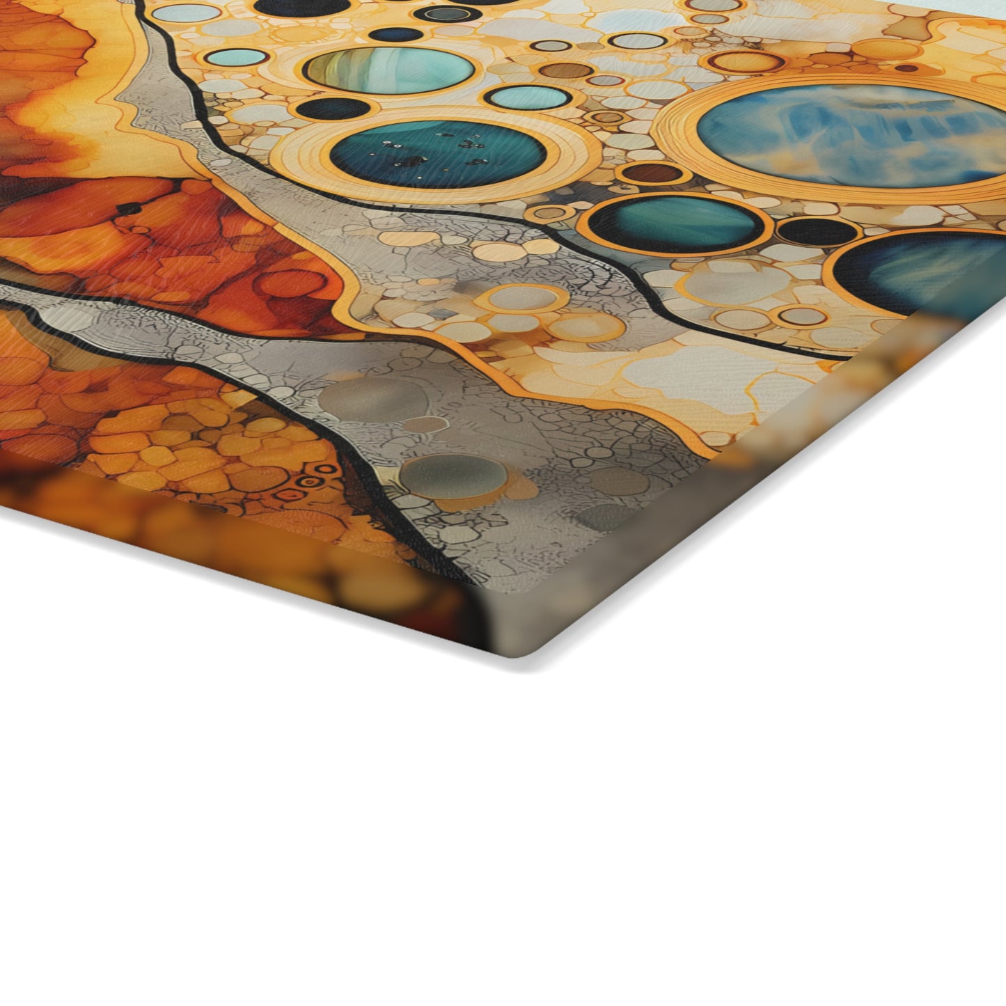 Microscopic Abstract Tempered Glass Cutting Board