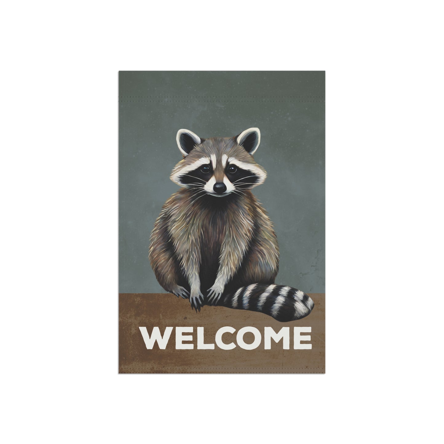 Raccoon Welcome 2-Sided Garden & House Flag/Banner