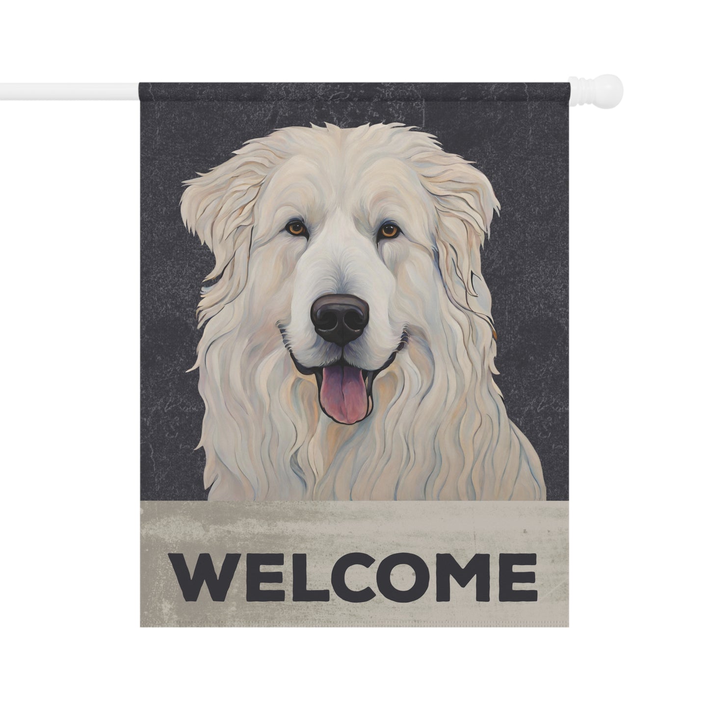 Great Pyrenees Welcome 2-Sided Garden & House Flag/Banner