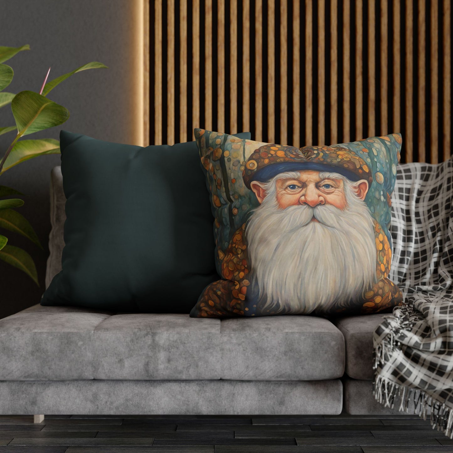 The Gnome Square Poly Canvas Pillowcase