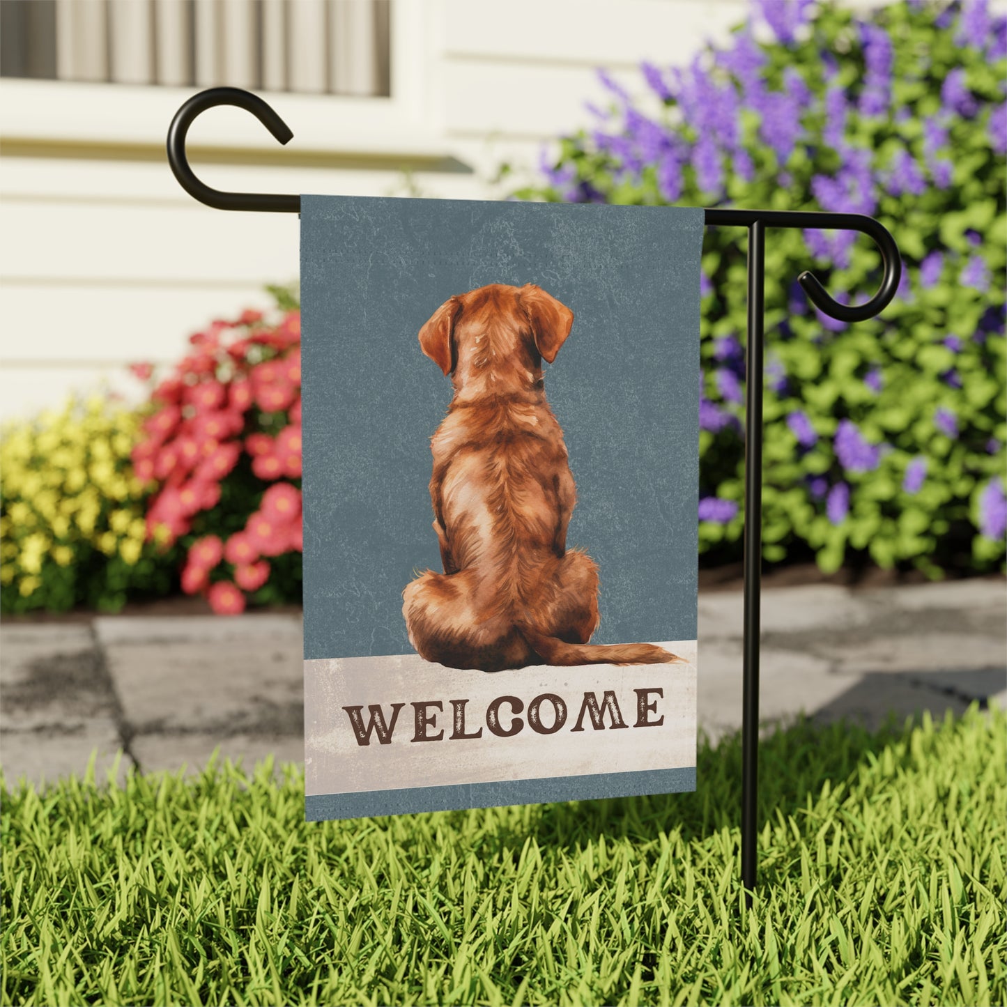 Chesapeake Bay Retriever Welcome 2-Sided Garden & House Flag/Banner