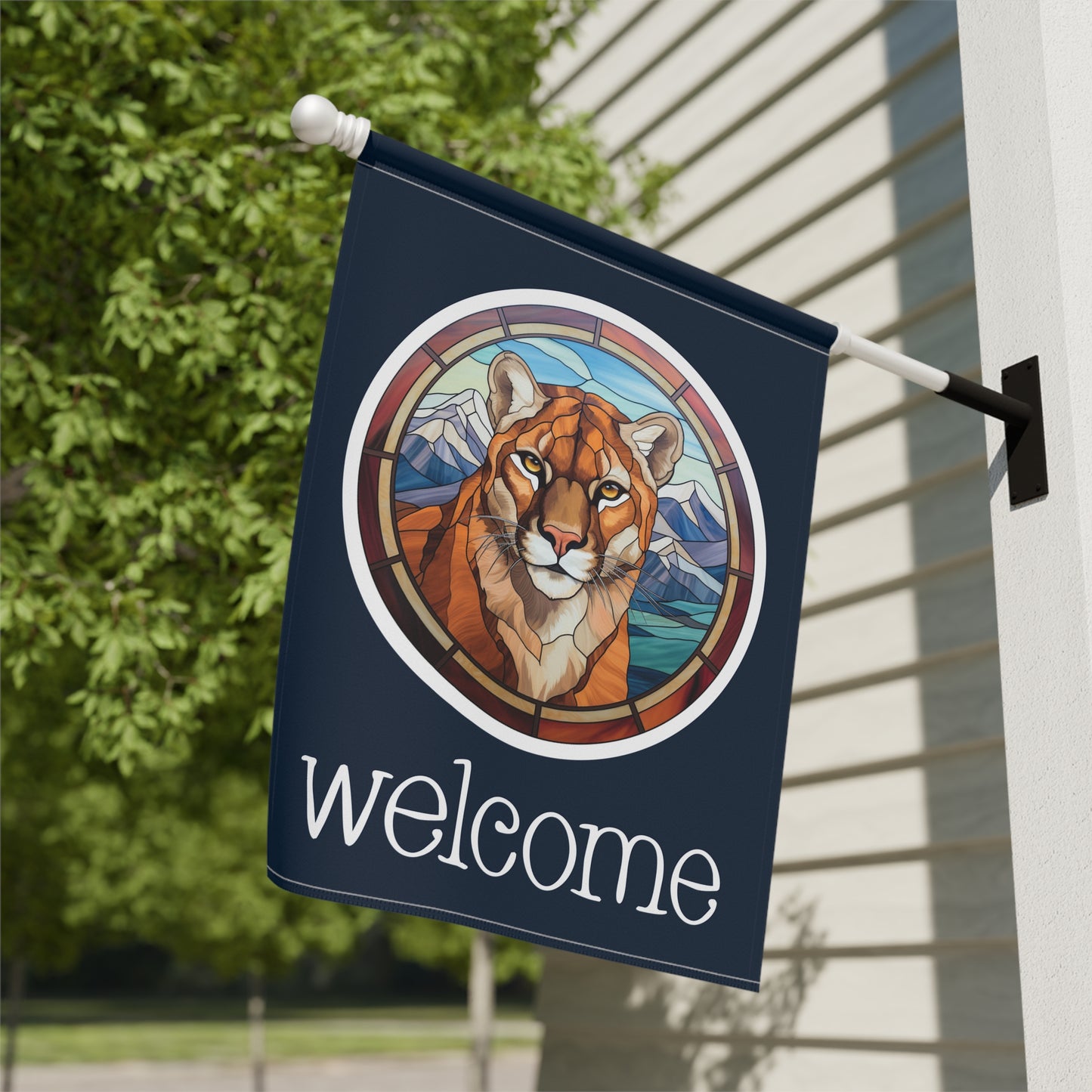 Puma Welcome 2-Sided Garden & House Flag/Banner