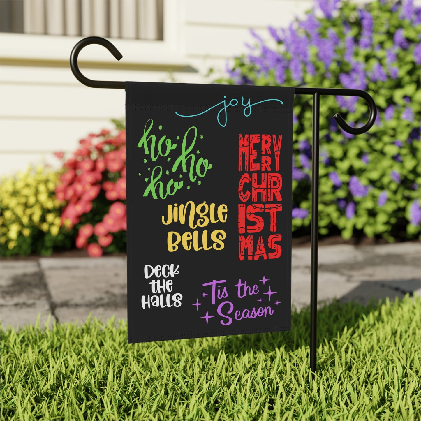 Holiday Words 2-Sided Garden & House Banner