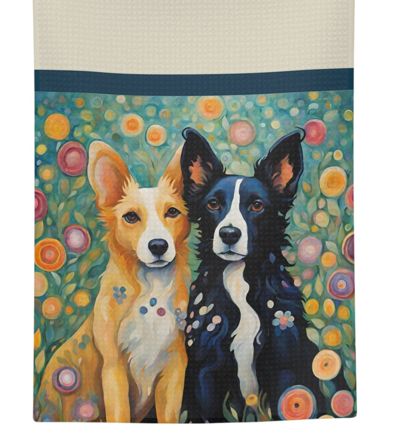 Dogs in the Kitchen- Pete & Doug Microfiber Tea Towel