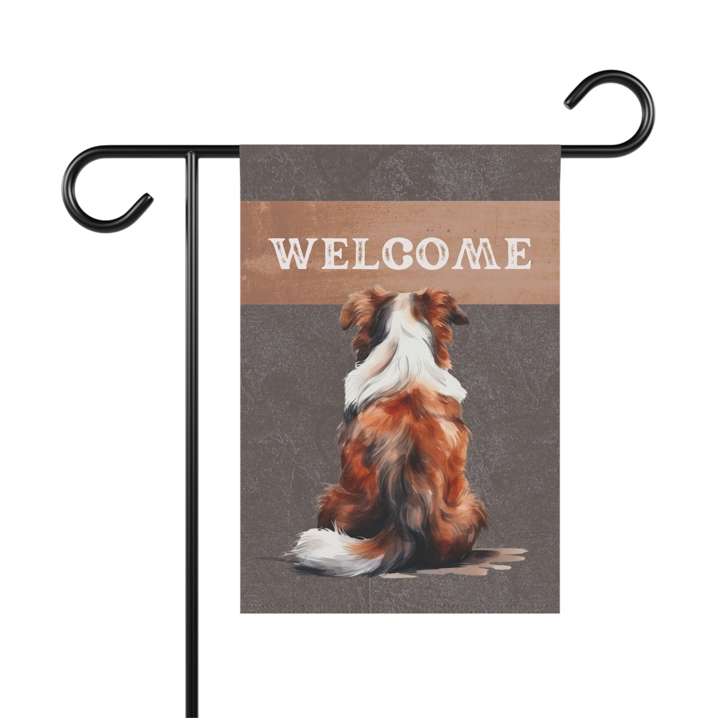 Australian Shepherd Welcome 2-Sided Garden & House Flag/Banner