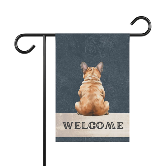 French Bulldog Welcome 2-Sided Garden & House Flag/Banner