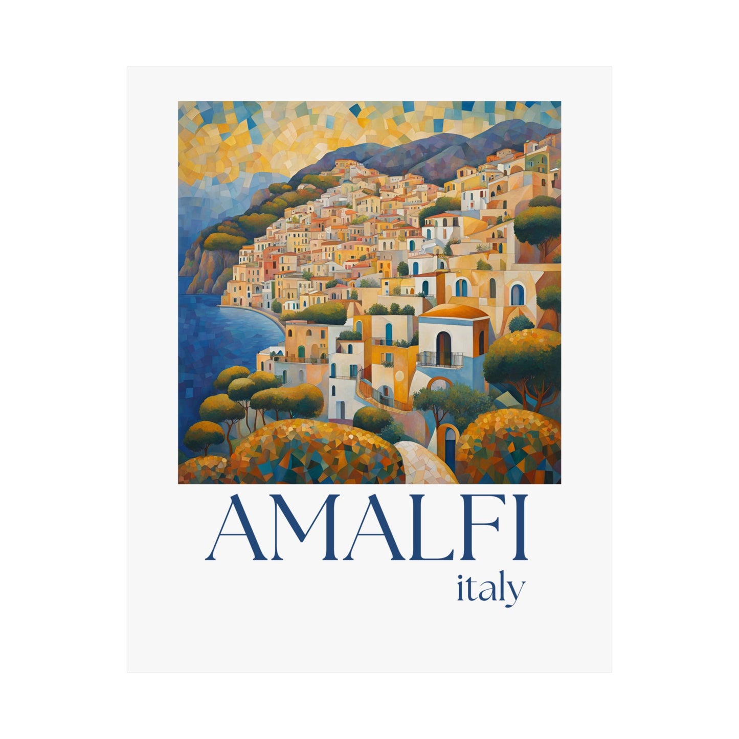 Amalfi Italy Travel Art Matte Poster