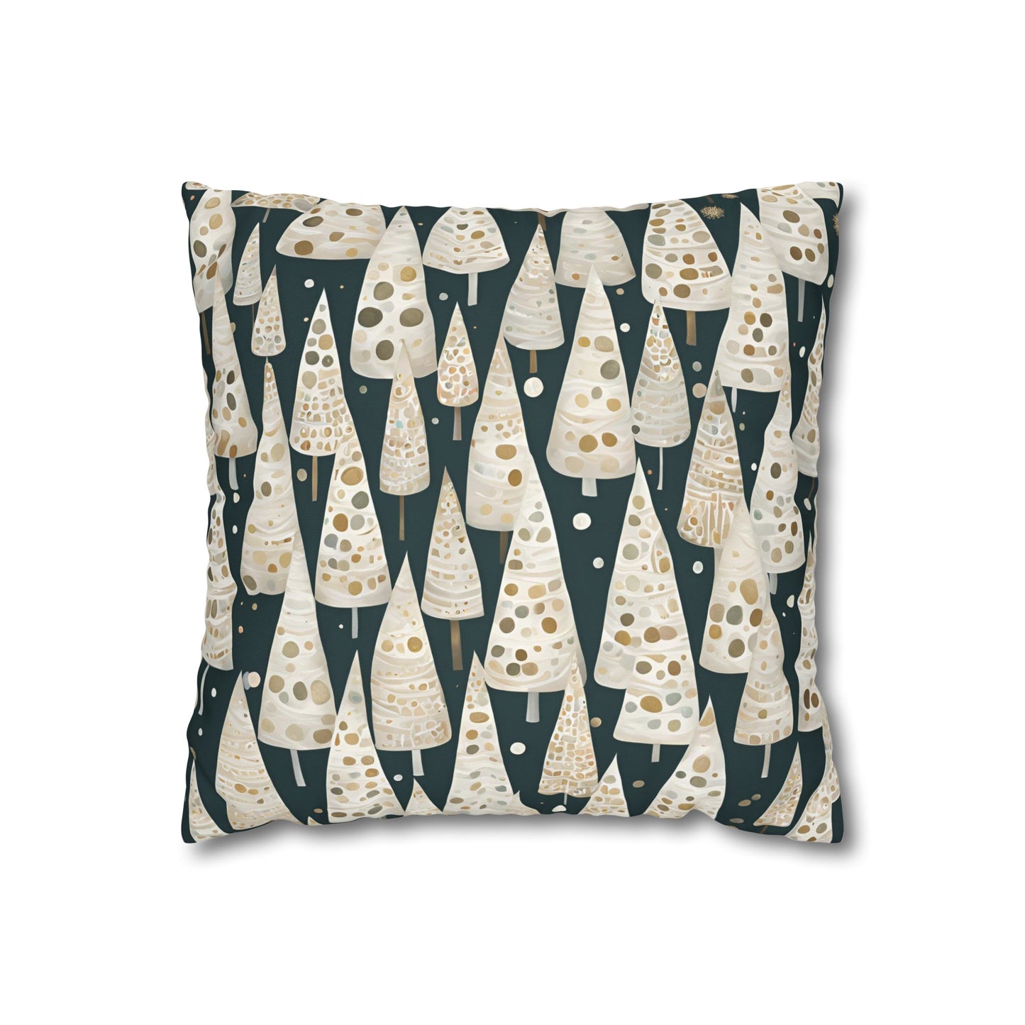 Tree Cones Square Poly Canvas Pillowcase