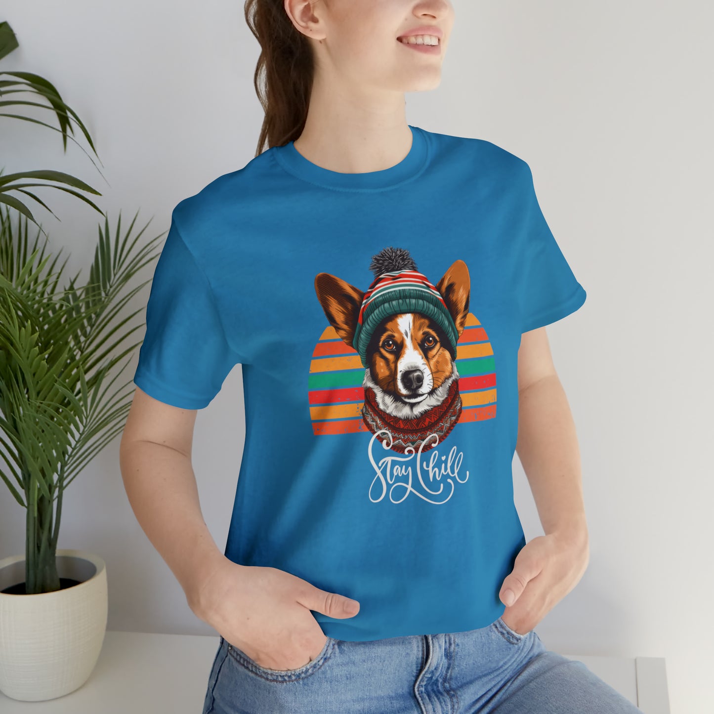 Stay Chill Corgi Unisex Jersey Short Sleeve Tee