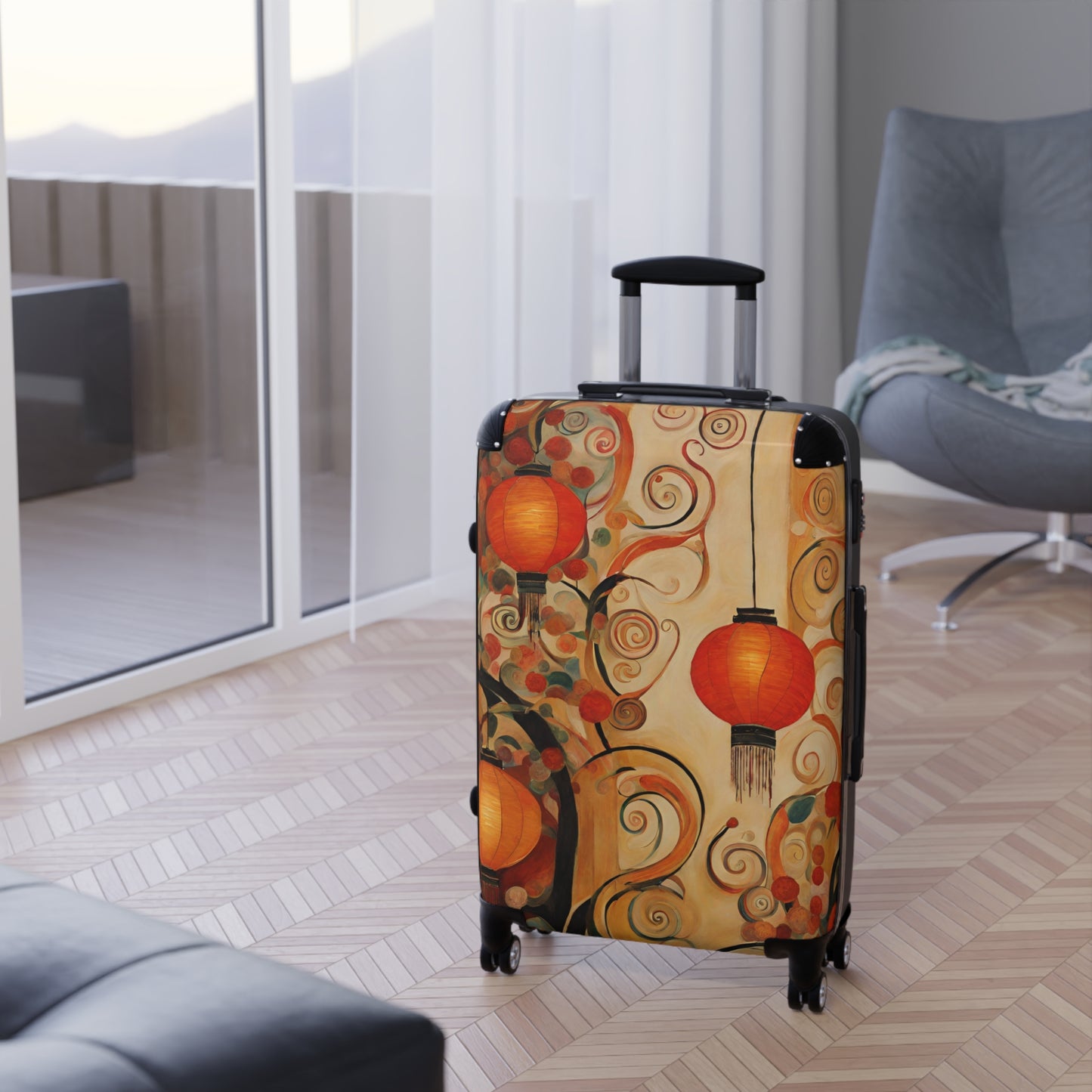 Lanterns & Swirls Suitcase