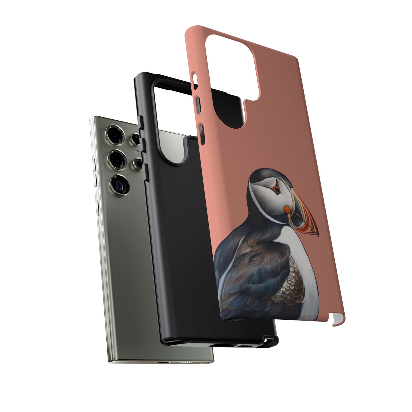 Puffin Wildlife iPhone Samsung Galaxy Google Pixel Tough Cases