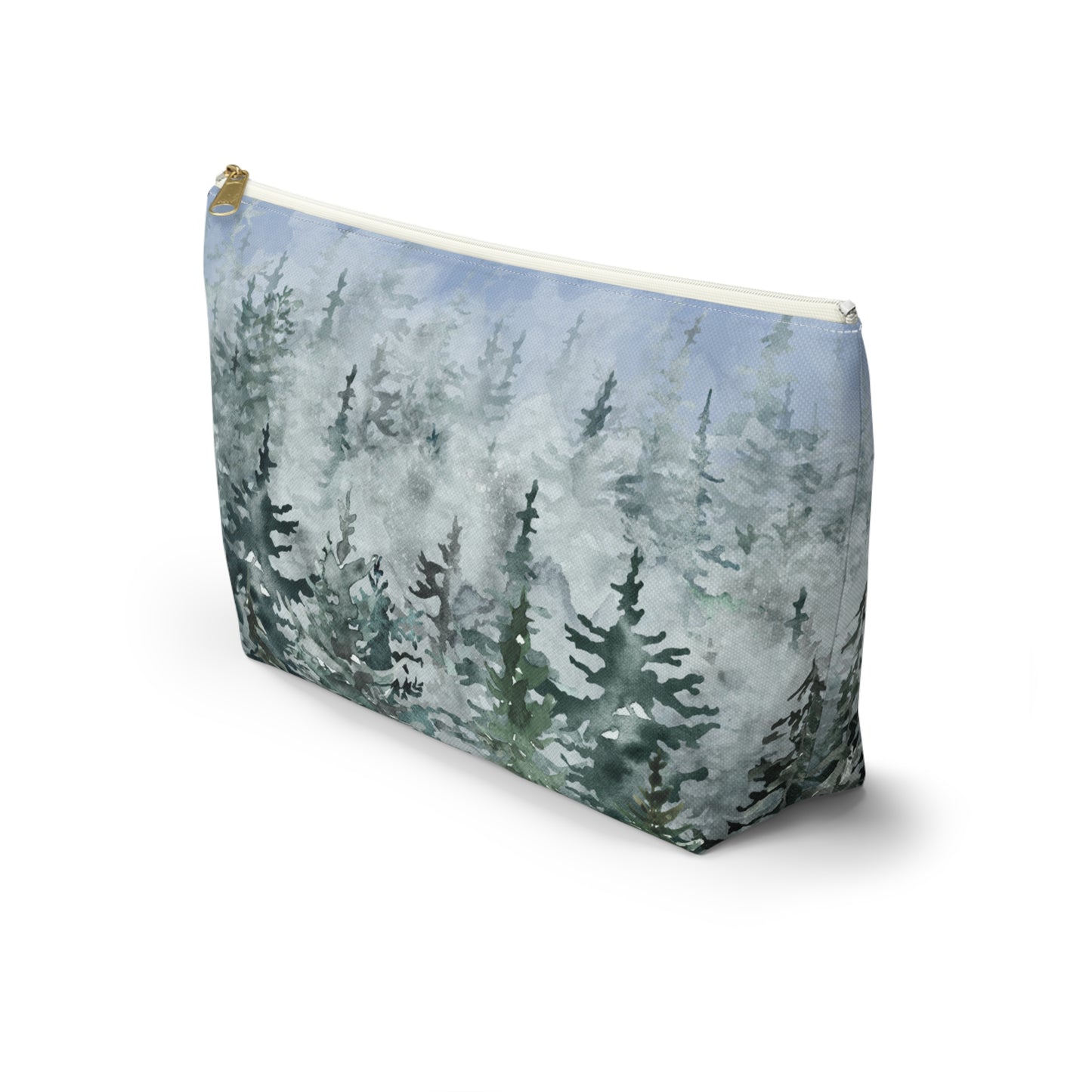 Evergreens in Winter Accessory Pouch w T-bottom