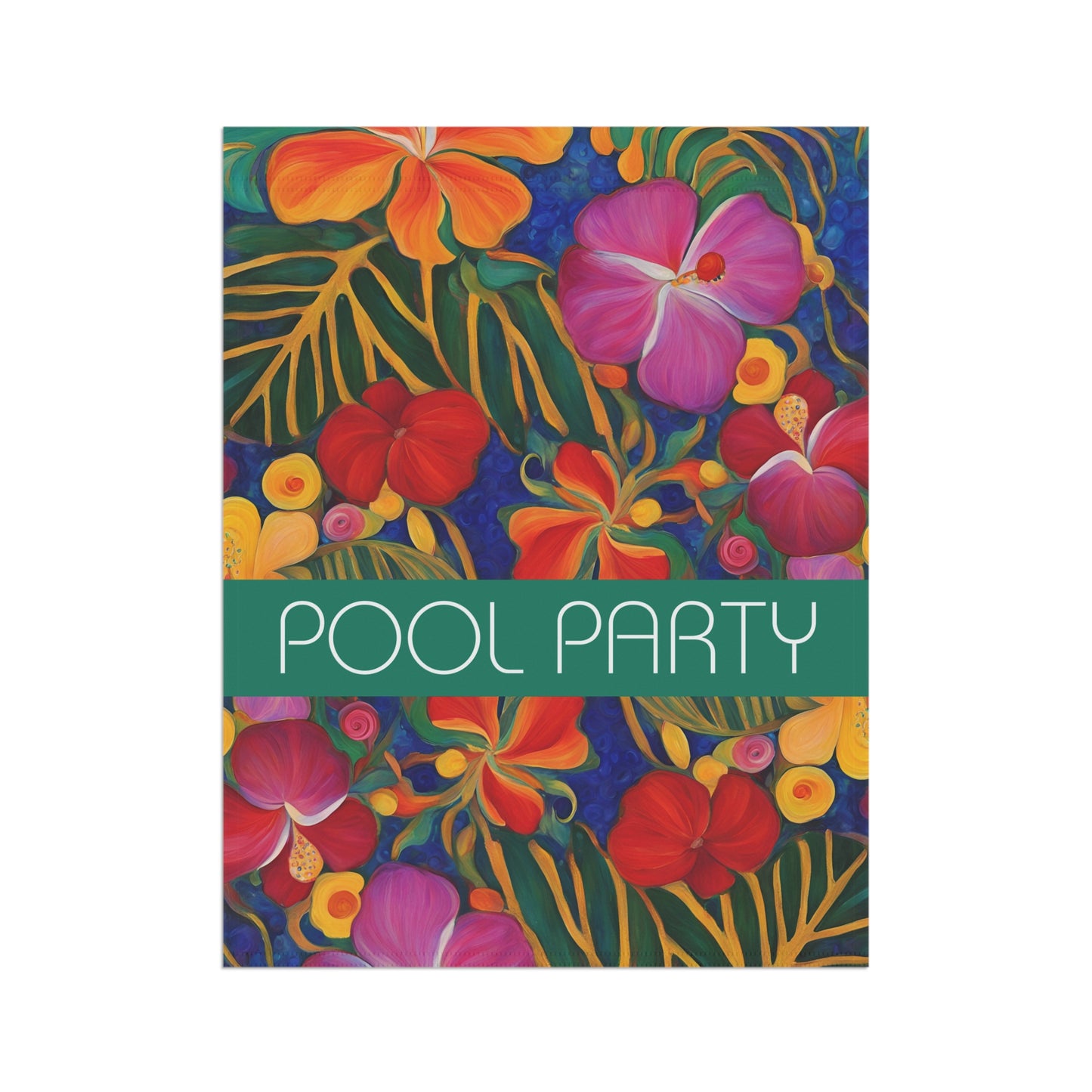 Pool Party 2-Sided Garden & House Flag/Banner