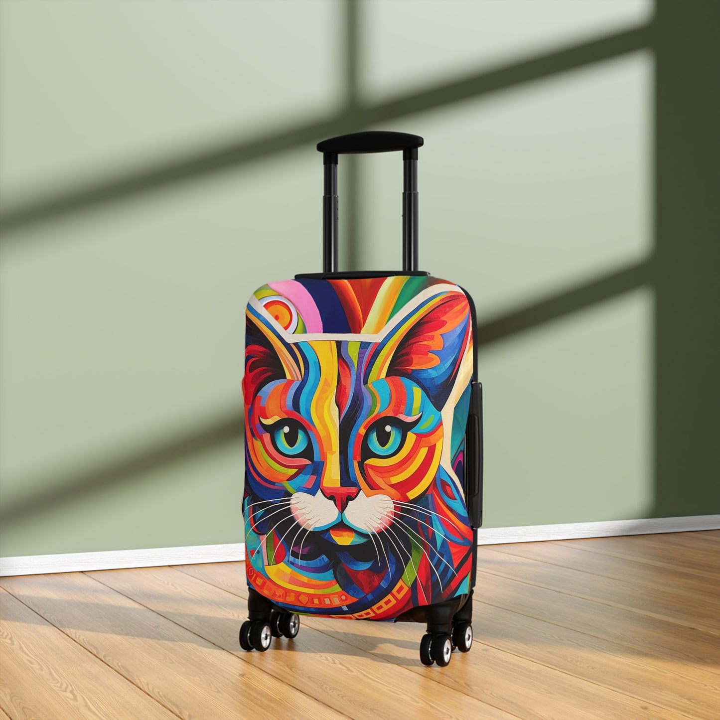 Saffron Abstract Cat Luggage Cover