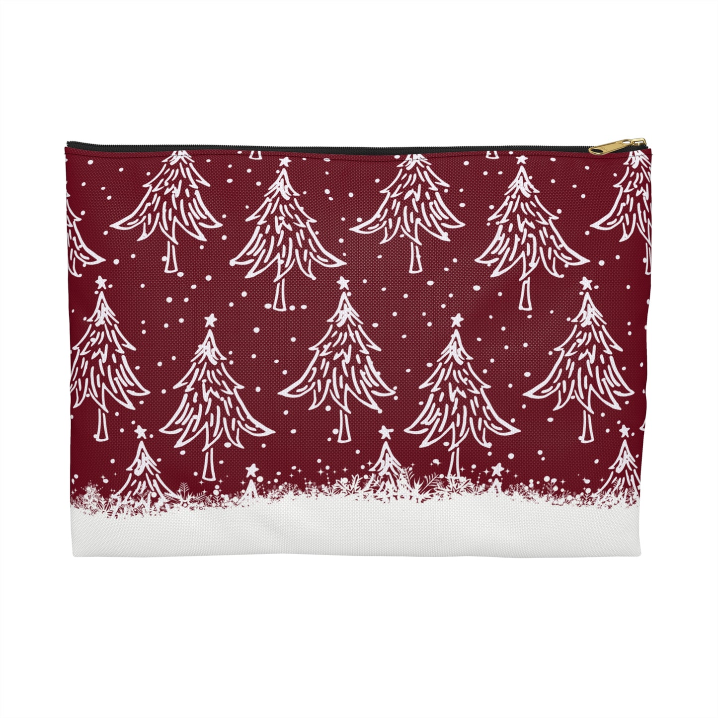 Christmas Trees for All Red Accessory Pouch